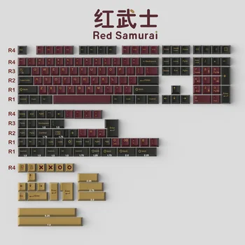 1 Conjunto de GMK Samurai Vermelho Keycaps ABS Double Shot tecla cap Cereja Perfil Tecla Caps Com a norma ISO Entrar 3U 7U barra de Espaço Para HHKB UE Layout