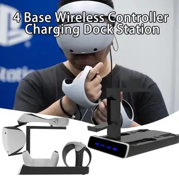 Controlador de Suporte de Carregamento Prático Plug Play Durável 4 da Base de dados Wireless Controlador de jogos de Carregamento Dock para PS 5/para o PS VR2