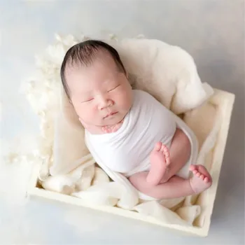 35x160cm 2pcs/lote do Recém-nascido malha stretch, enrole o Bebê em Malha envoltório fotografia prop Recém-nascido Jersey swaddle cobertor