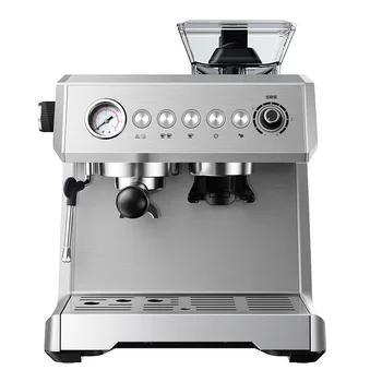 2L de Água do Tanque máquina de Café Expresso, 10 De Mudanças de Moagem Ajustável italiano Máquina de Pressão de 20bar Visual Medidor de Aparelhos de Cozinha