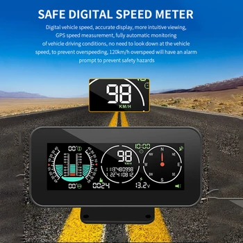 M60 Carro Bússola, Inclinômetro Velocímetro da Velocidade de GPS Inclinação Digital Medidor de Inclinação Auto Off Road Acessórios