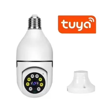 Tuya/Yoosee APLICATIVO de 2MP 1080P E27 Lâmpada do Suporte da Cabeça de PTZ IP Câmera da Abóbada da Cor Completa de Visão Noturna para Casa de Segurança do CCTV Monitor do Bebê