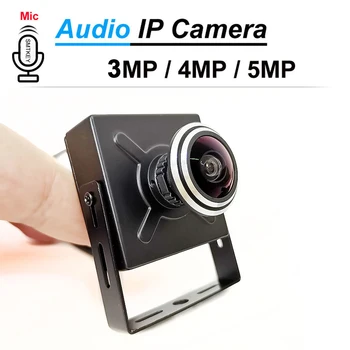 SMTKEY 48V POE / DC 12V 3.0 MP 4MP (N4) Onvif HD 5MP H. 264/h.265 de Áudio / mic da Câmera do IP do CCTV da Rede do IP da Bala Mini Câmera