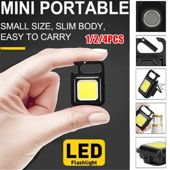 Mini Lanterna elétrica do DIODO emissor de Luz Portátil, Lanterna de Bolso Chaveiros USB Recarregável para Acampar ao ar livre Luz Pequena saca-rolhas