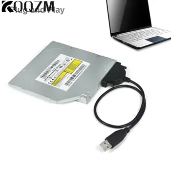 1Pcs USB 2.0 Mini Sata II 7+6 13Pin Adaptador Para Notebook de CD/DVD Cabo SATA Para USB Fácil de dirigir do Cabo